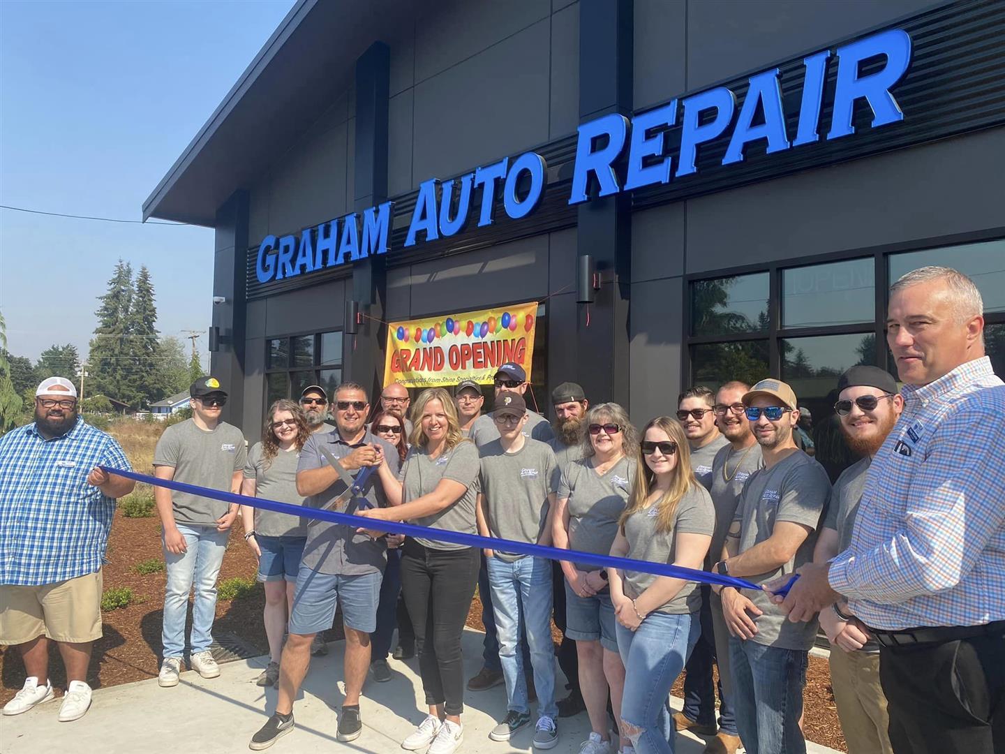 Ribbon Cutting at Graham Auto Repair in Yelm, WA